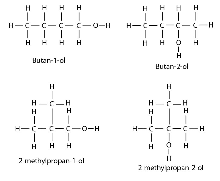 isomers-butanol