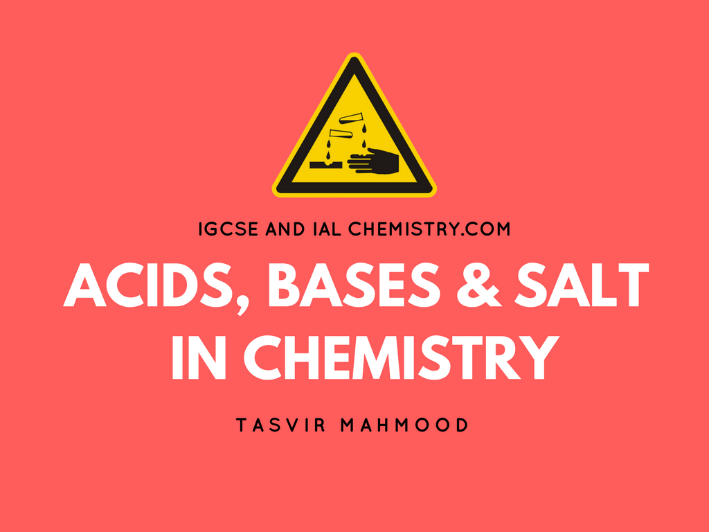 acid, bases and salts in chemistry