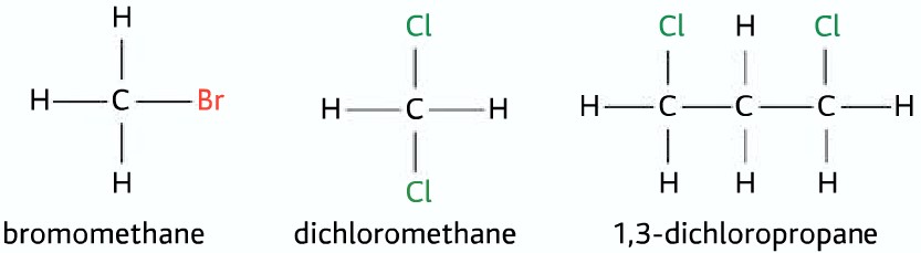 examples of halogenoalkanes