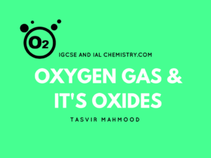 Oxygen and its oxides