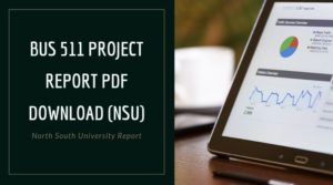 BUS 511 Project Report PDF Download (NSU)