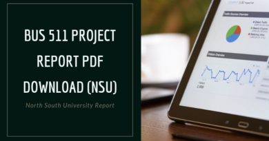 BUS 511 Project Report PDF Download (NSU) BUS 511 Project Report PDF Download (NSU)