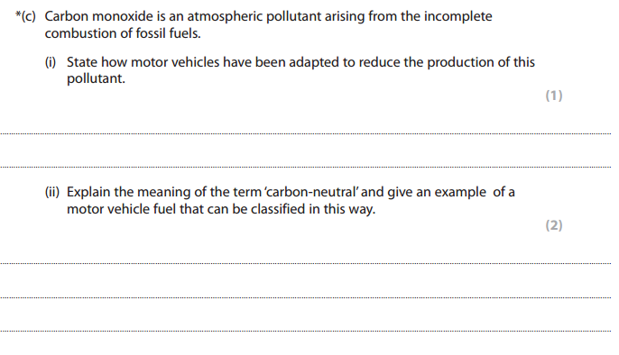 green chemistry question in ial chemistry unit 2 exam